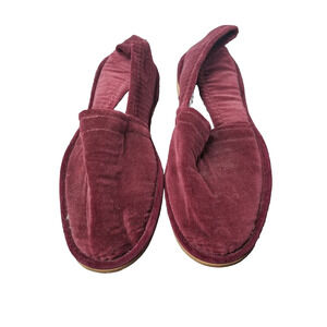 Vtg 1980s Jiffies Men's House Slippers Red Foam Cushion Size Med/Large